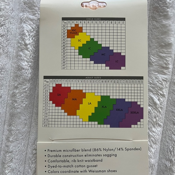 WEISSMAN Ballet Pink Footed Tights - Picture 3 of 3